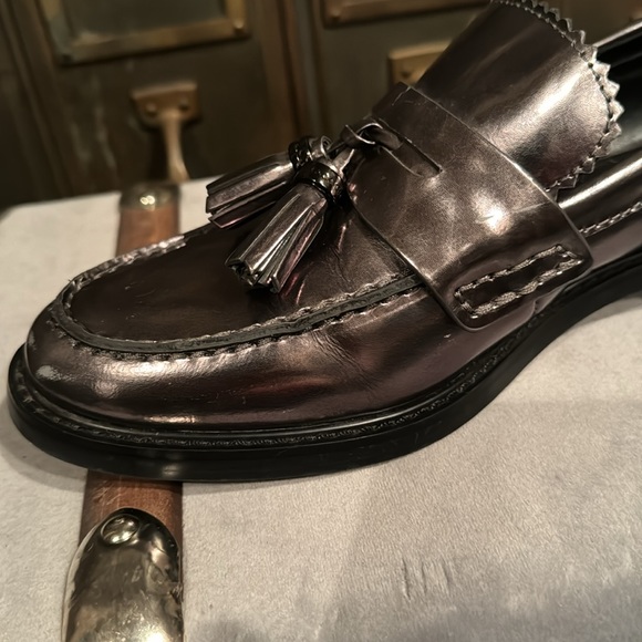 Coach Pewter Metallic Loafers - Picture 10 of 10